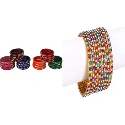 SOMIL Set Of 36 Glass Bangles-image-78