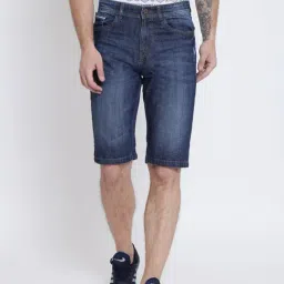 Crimsoune Club Blue Slim Fit Denim Shorts-picture-45