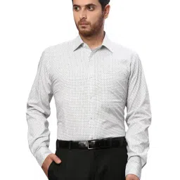 Raymond Light Green Slim Fit Printed Shirt-picture-26
