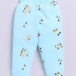 Clt.s Unisex Blue Cotton Typographic Print Night Suits image 3