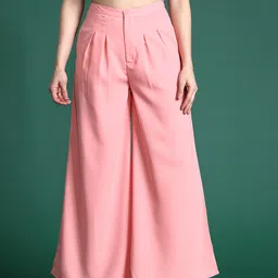 DressBerry Women Flared Pleated Trousers-image-47