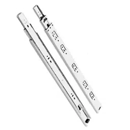 Met Craft Mild Steel Premium Telescopic Drawer Runner 16 Inch with 5 Ball Bearing(Silver) image 2