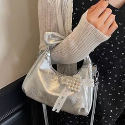 KPOP Women Solid Structured Handheld Bag-image-88