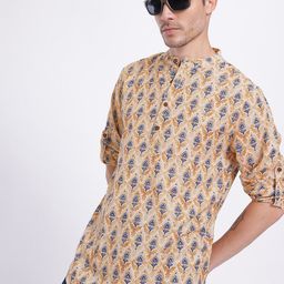 Anouk Rustic Ethnic Motifs Printed Roll-Up Sleeves Straight Kurta-picture-18