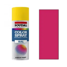 Soudal Color Spray 400 ml +15 to +45°C Temperature F6 Fluorescent Pink-picture-15