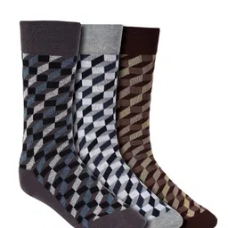 Creature Men Pack Of 3 Assorted Pure Combed Cotton Calf-Length Socks image 1