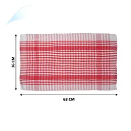 Kuber Industries Red & White 12 Pieces Checked Durable Cotton Kitchen Towels image 3