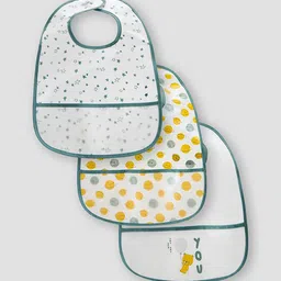 Juniors by Babyshop Infant Boys Pack Of 3 Printed Bibs-image-92