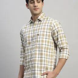 Cantabil Men Original Tartan Checks Checked Spread Collar Casual Shirt image 2