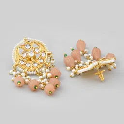 STYYO Gold-Plated Kundan-Studded And Artificial Beaded Jewellery Set image 5
