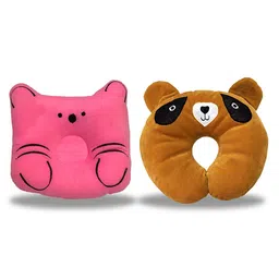 Chinmay Kids Cotton Toons & Characters Baby Pillow Pack of 2 - Pink, Brown-image-64
