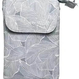 MOMISY Content generated Canvas Mobile Bag Cellphone Sling Card Holder Wallet Handbag, Crossbody Multi-function Shoulder Bag - Light Grey-picture-17