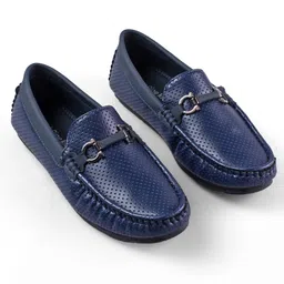 Pine Kids Slip On Party Wear Loafers - Blue image 2