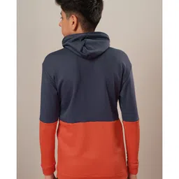 Technosport Knit Full Sleeves Basketball Text Printed Breathable & Warm Slim Fit Hooded Sports Sweatshirt - Grey image 3