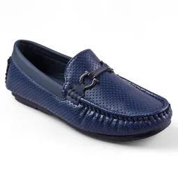 Pine Kids Slip On Party Wear Loafers - Blue image 3