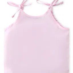 Babyhug 100% Cotton Poplin Woven Sleeveless Tie Knot Jhabla Floral & Polka Dot Print Pack of 3 - Yellow & Pink image 3