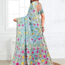 Astita Floral Woven Design Zari Saree image 2