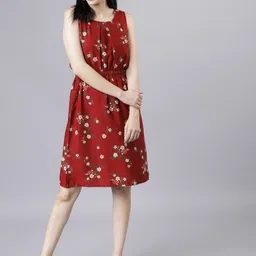 Tokyo Talkies Women Red Blouson Dress-image-29