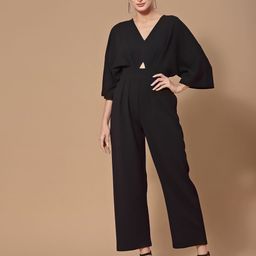 KASSUALLY Black Solid Basic Jumpsuit-picture-12