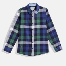 Pepe Jeans Boys Gingham Checked Pure Cotton Casual Shirt-picture-23