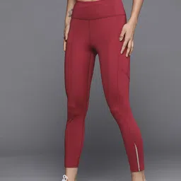 UNDER ARMOUR Women Maroon UA Fly Fast Ankle Tights image 3