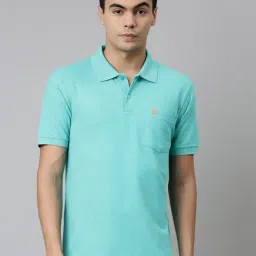 Dixcy Scott Maximus Blue Cotton Regular Fit Polo T-Shirt-image-66