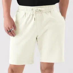 The Souled Store Eggshell White Regular Fit Shorts-image-95