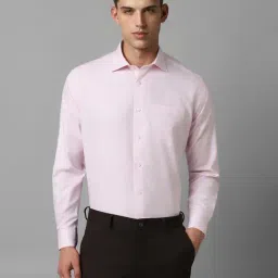 Luxure By Louis Philippe Pink Cotton Regular Fit Checks Shirt-picture-24