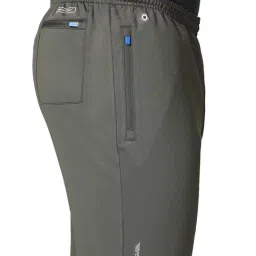 Van Heusen Performance Regular Fit Swift Dry 4 Way Stretch Solid Trackpants - Army Green image 4