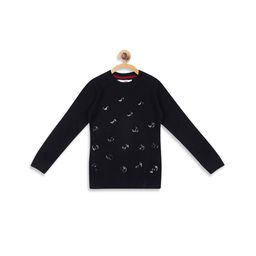 ELLE Girls Black Embellished Pullover Sweater-picture-44