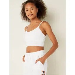 Victoria's Secret Women White Pink Ultimate Lightly Lined Sports Crop-image-20