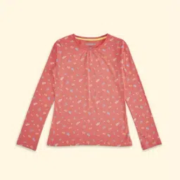 Pantaloons Junior Pink Cotton Printed Full Sleeves T-Shirt-picture-32
