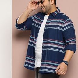 Sztori Men Horizontal Striped Cotton Casual Shirt-picture-7