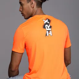 HRX by Hrithik Roshan Brand Logo Printed Rapid-Dry Antimicrobial Training T-shirt-picture-33