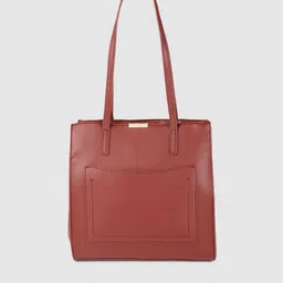 Caprese Brown Structured Shoulder Bag-image-25