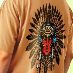 AUSK Graphic Printed Round Neck Drop Shoulder Sleeves Oversized Pure Cotton T-shirt image 2