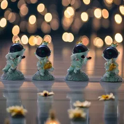 MISS PEACH White And Black 4 Pieces Astronaut Figurine Showpiece-picture-34