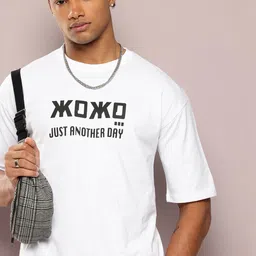 Kook N Keech Typography Printed Drop-Shoulder Sleeves Pure Cotton Oversized T-shirt-picture-46