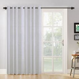HOSTA HOMES White Set of 2 Striped Long Door Curtain-picture-3