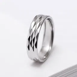 Zavya Men 925 Pure Sterling Silver Rhodium-Plated Finger Ring-picture-39
