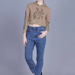 Obaan Women Printed Hooded Sweatshirt-image-15