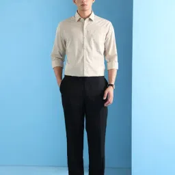 Arrow Beige Chequered Slim Fit Shirt-picture-30