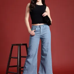 all about you Women Flared Stretchable Cropped Jeans-picture-27