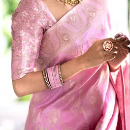 DHRUVIL IMPEX Woven Design Pure Silk Saree image 2