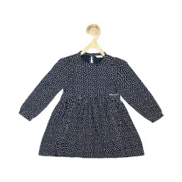 Peter England Kids Navy Printed Full Sleeves Dress-picture-33