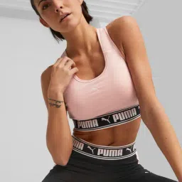 Puma Baby Pink Logo Training Bra-picture-43