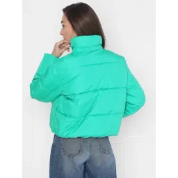 Vero Moda Green Regular Fit Puffer Jacket image 3
