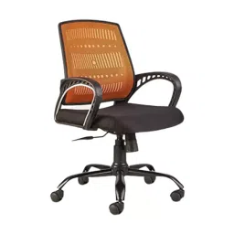 CELLBELL C106 Orange Medium Back Mesh Metal Base Height Adjustable Reclining Office Chair-image-63