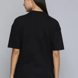 ether Solid Drop-Shoulder Sleeves Boxy T-shirt image 4