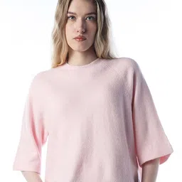 ONLY Women Solid Round Neck Pullover with Fuzzy Detail-image-13
